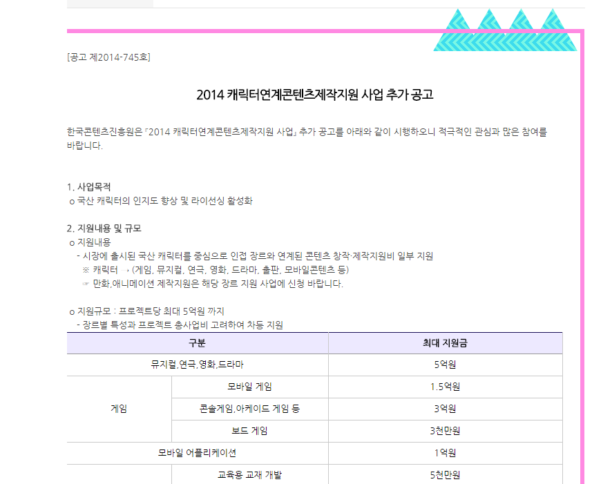 캐릭터연계 콘텐츠